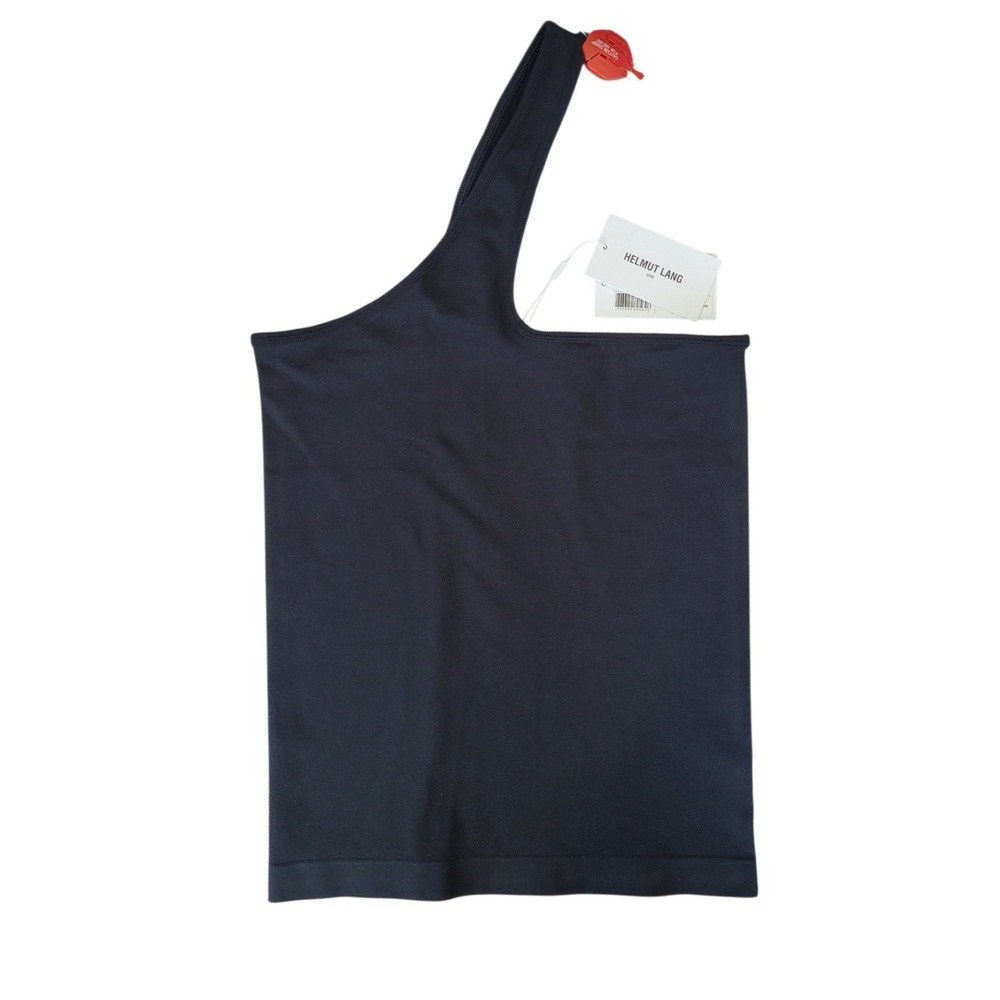 HELMUT LANG M/L Black Core Seamless Jersey Cutout Tank Women